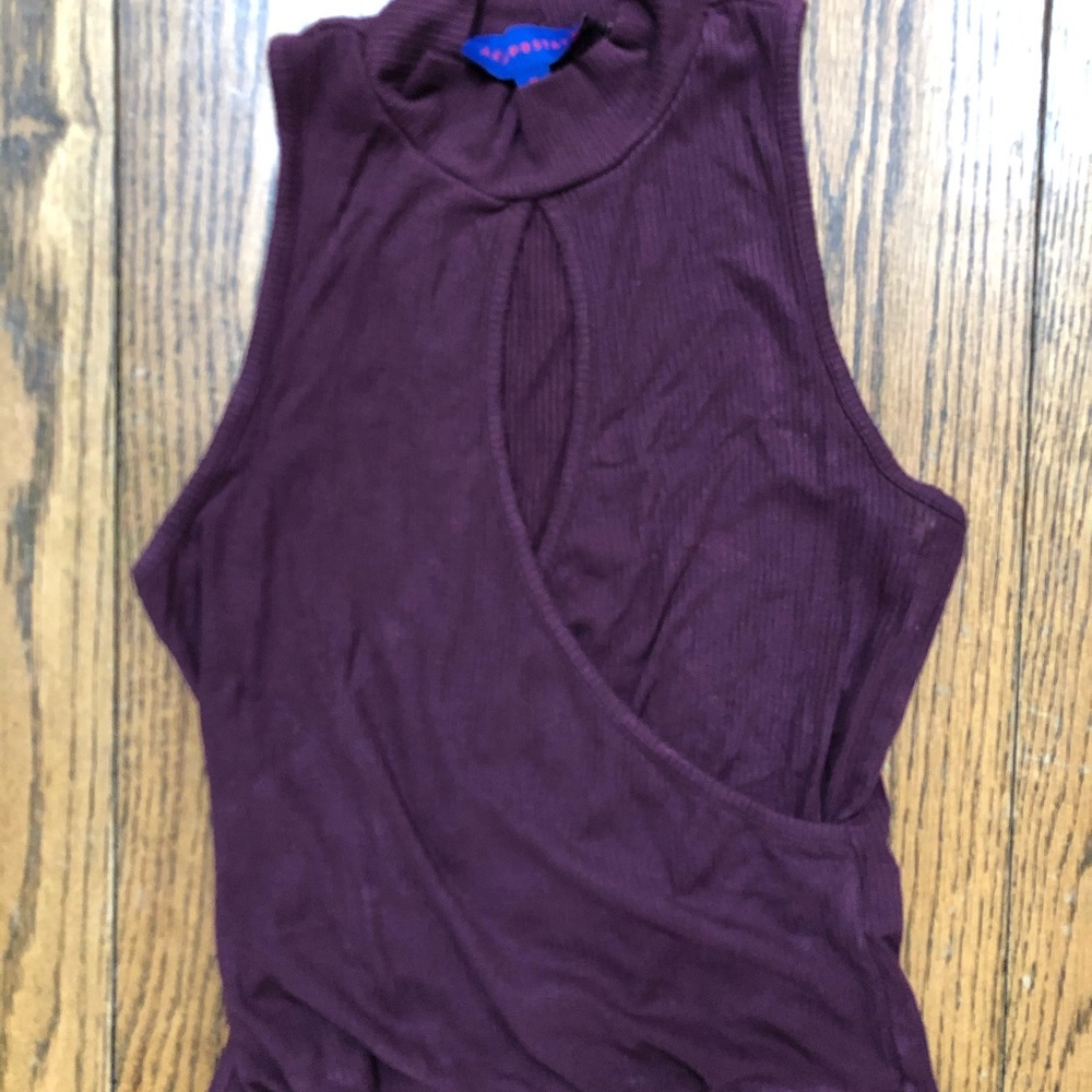 Purple Aeropostale Tank Top with Hole in Center